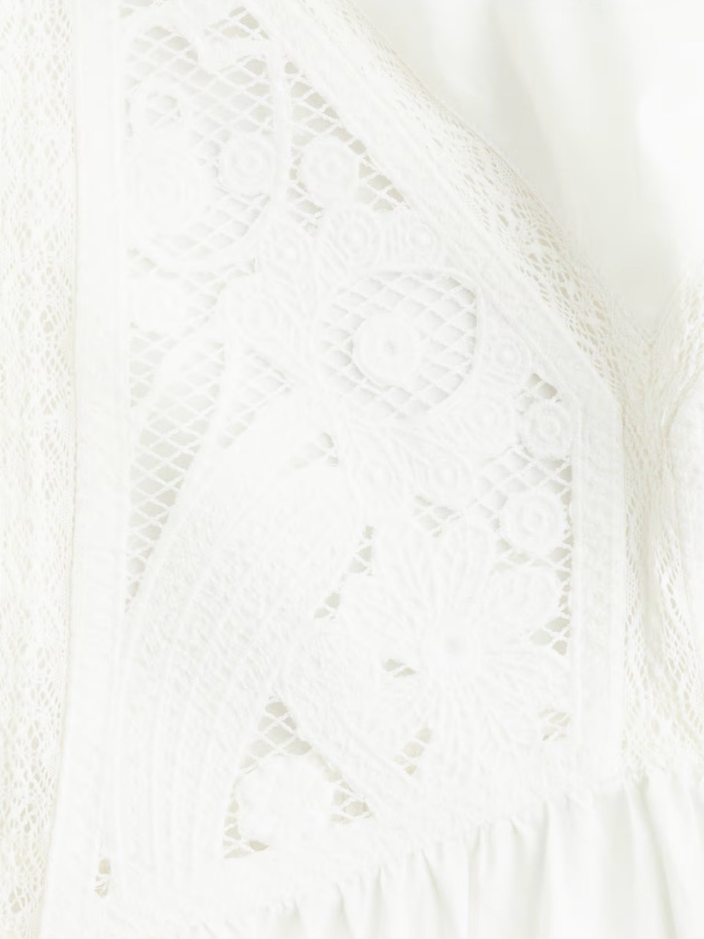 H&M White Ruffled Lace Top - Picture 2 of 2